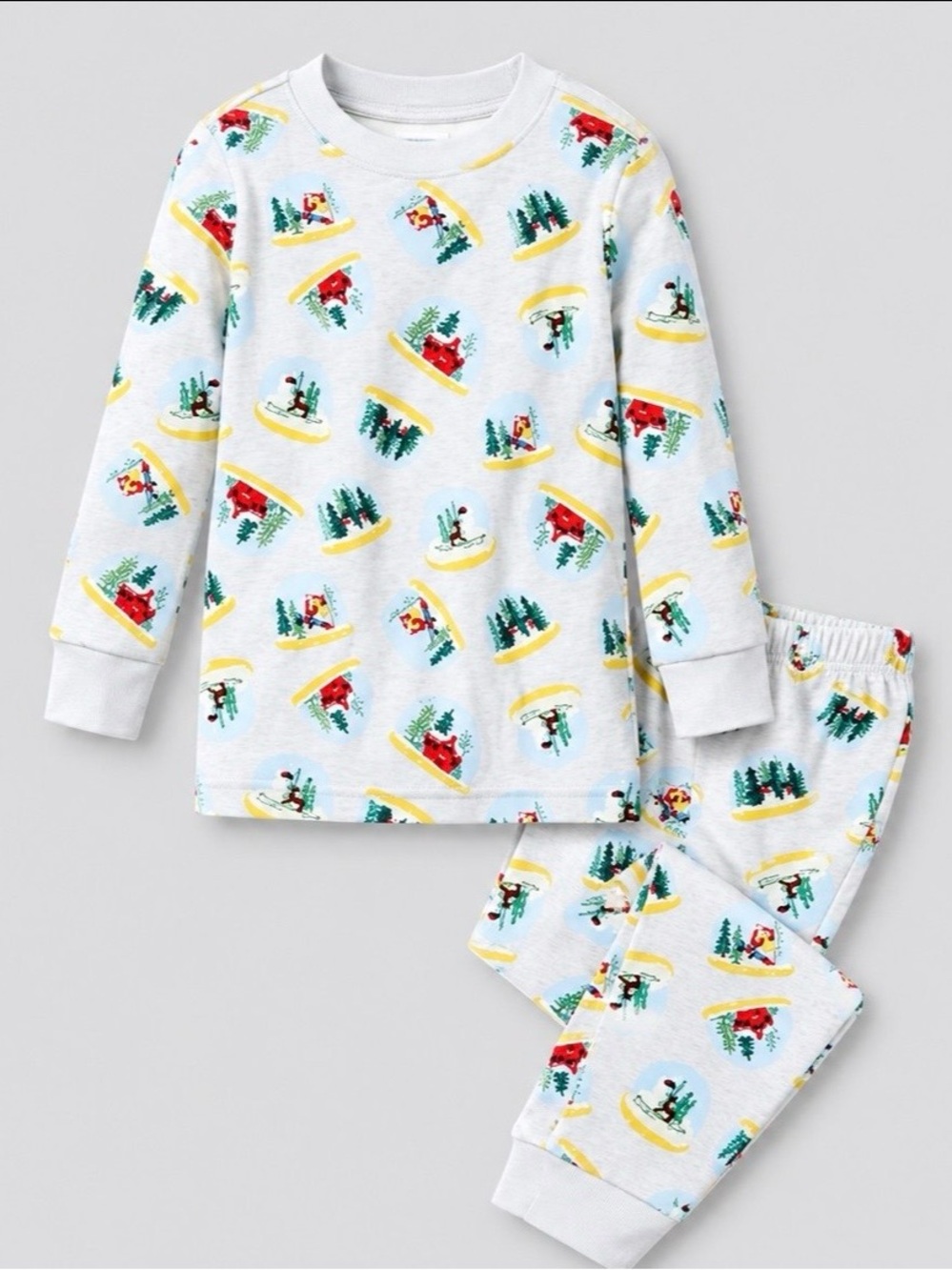 Janie and Jack Good Night Holiday Snow Globe Pajama Set Size 3 Discontinued